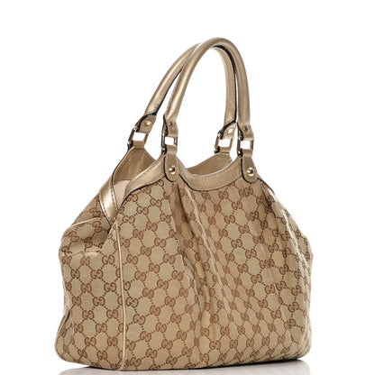 Gucci Monogram Medium Sukey Tote Champagne 3 of 18