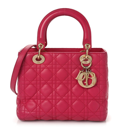 Christian Dior Lambskin Cannage Medium Lady Dior Pink 1 of 11