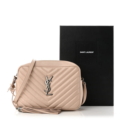 Saint Laurent Calfskin Matelasse Monogram Lou Camera Bag Marble Pink 3 of 12