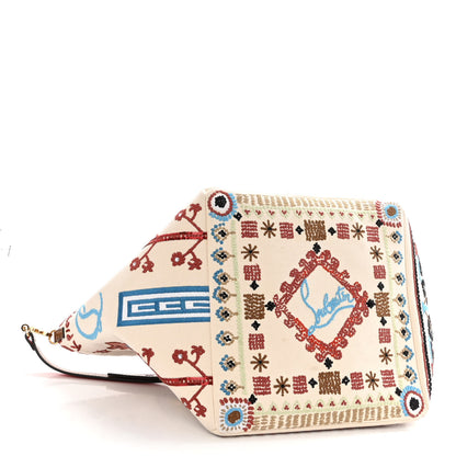 Christian Louboutin Frise Broderie Calfskin Greekaba Tote Biscotto Multicolor 4 of 9