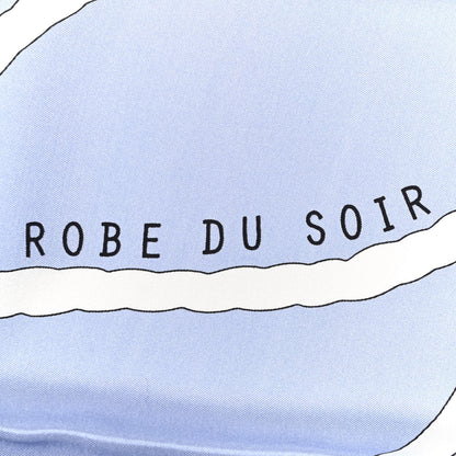 Hermes Silk Robe Du Soir Scarf 140 Bleu Ciel Beige 5 of 6
