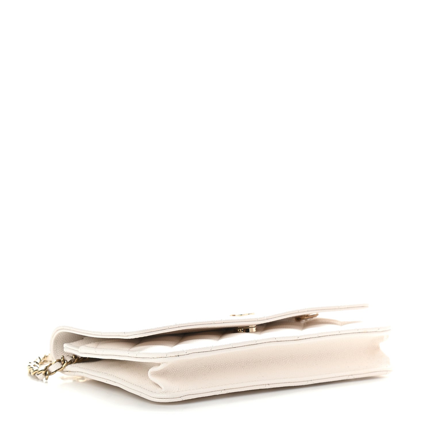 Chanel Caviar Quilted Wallet On Chain WOC White 4 of 10