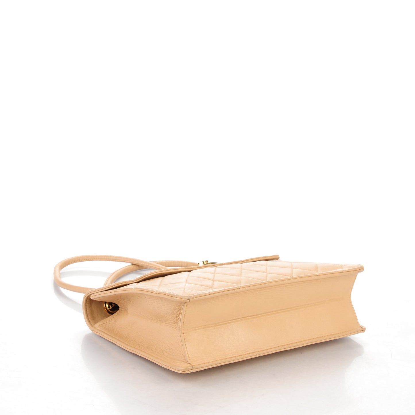 Lambskin Flap Shoulder Bag Beige