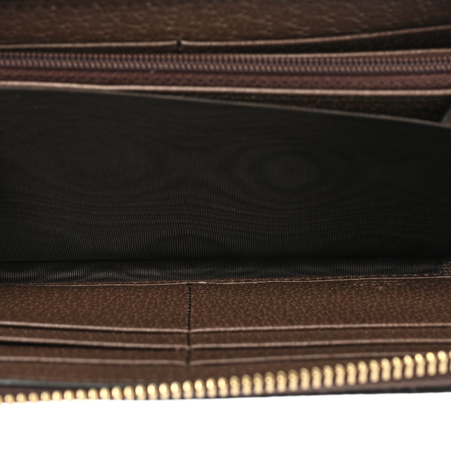 Gucci GG Supreme Monogram Web Ophidia Zip Around Wallet Brown 5 of 11