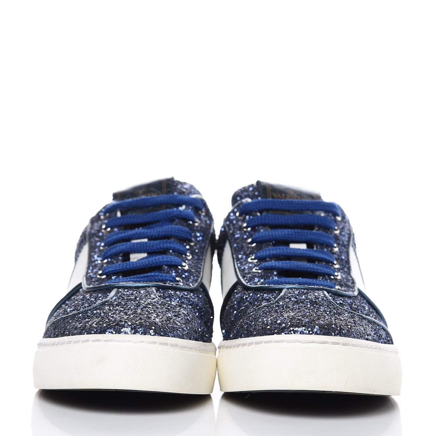 Calfskin Glitter Flycrew Sneakers 39 Blue