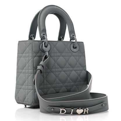 Christian Dior Ultra Matte Calfskin Cannage Small My ABCDior Lady Dior Gray 4 of 10