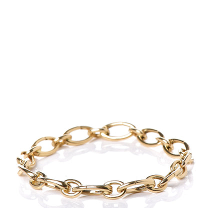 Tiffany 18K Yellow Gold Clasping Oval Link Bracelet 3 of 5