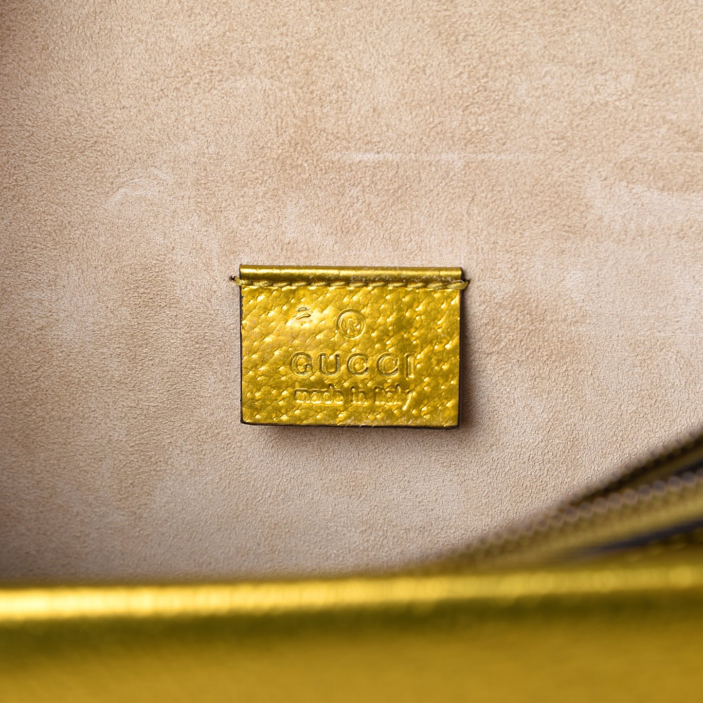 Metallic Calfskin Medium Dionysus Shoulder Bag Yellow