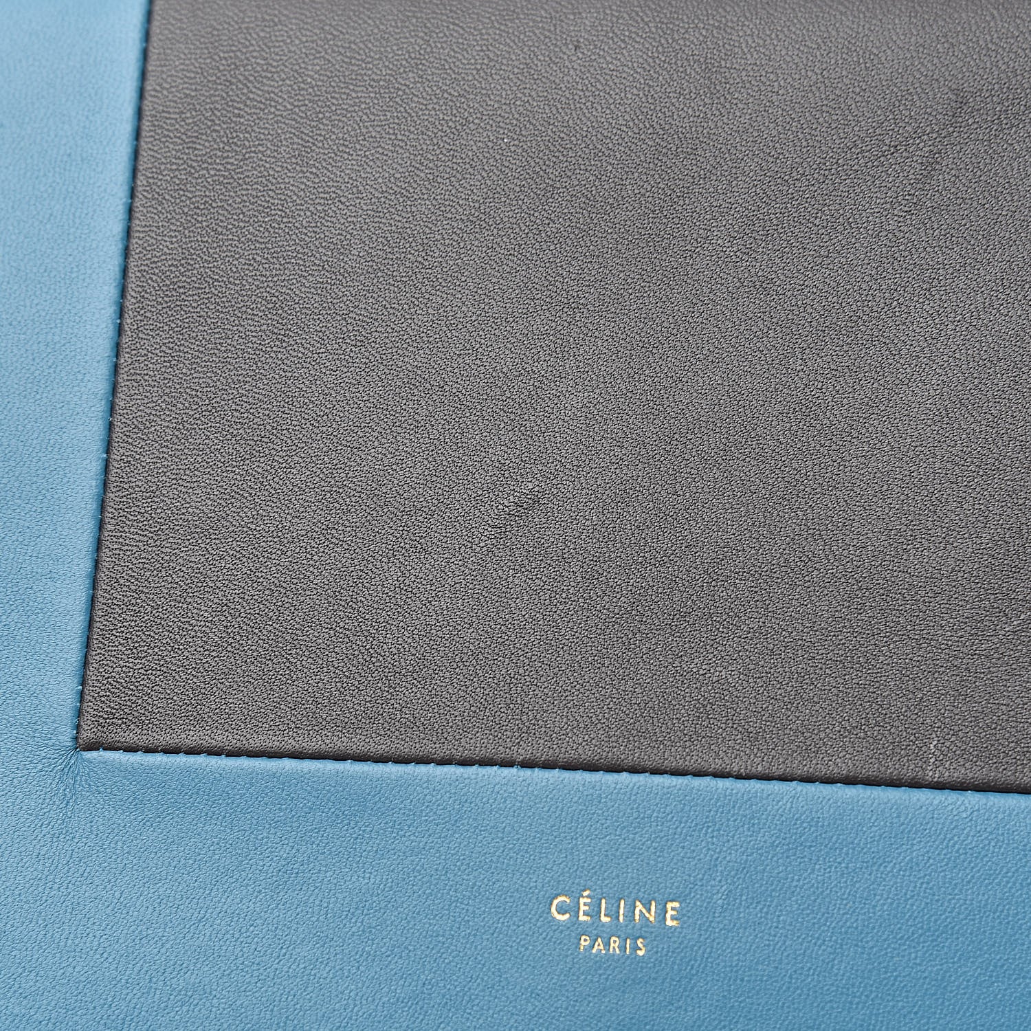 Celine Smooth Lambskin Frame Evening Chain Clutch Turchese Liquorice 12 of 14