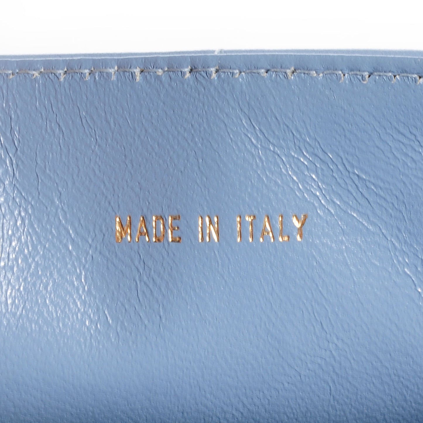 Lambskin Camellia Mini Flap Light Blue