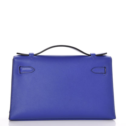 Hermes Swift Kelly Pochette Clutch Bleu Electrique 5 of 26