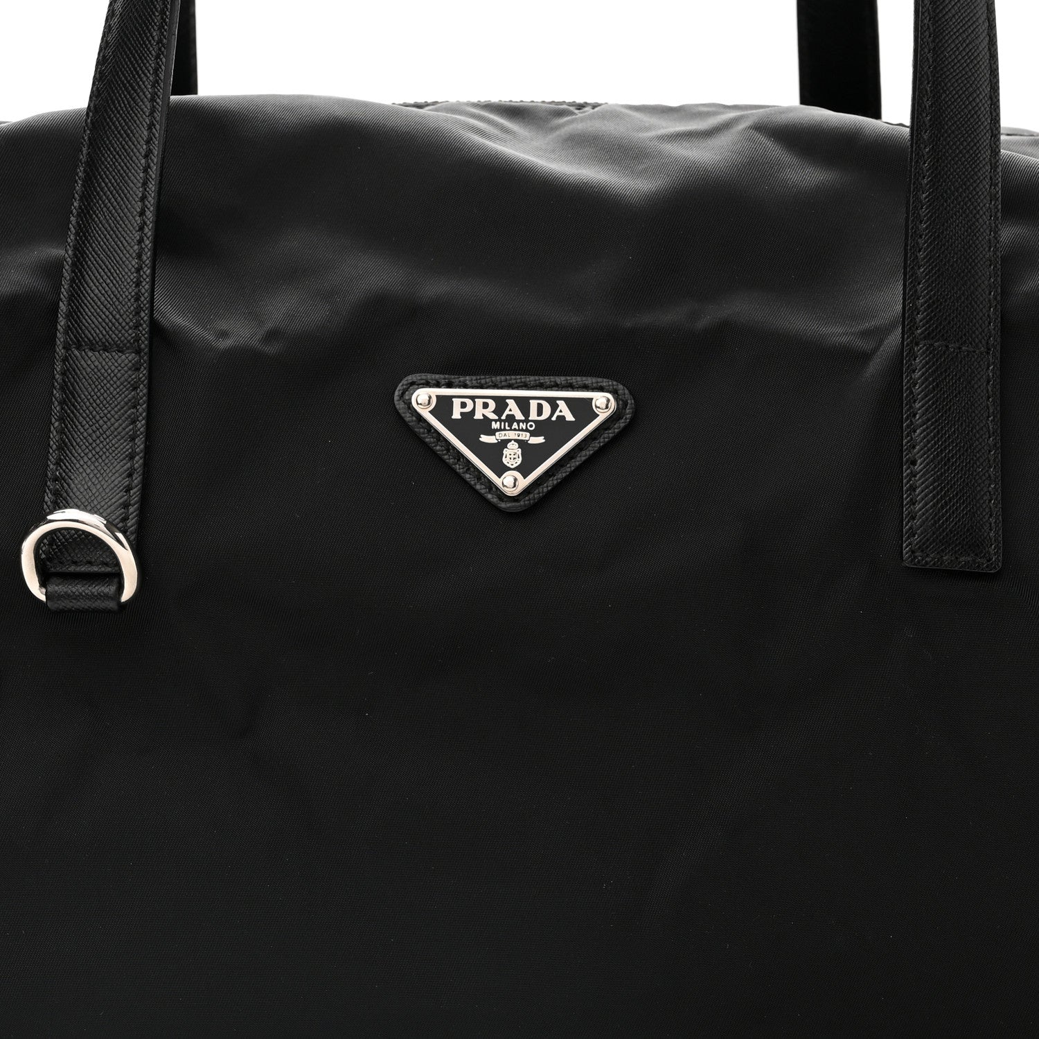 Prada Tessuto Nylon Saffiano Duffel Black 7 of 11