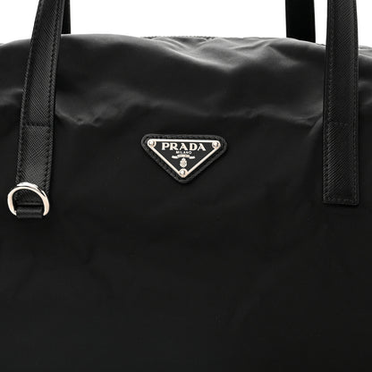 Prada Tessuto Nylon Saffiano Duffel Black 7 of 11