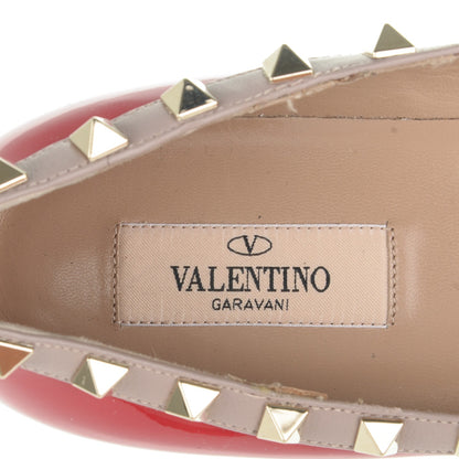 Valentino Garavani Patent Rockstud Ballerina Flats 37 Rosso Valentino Poudre 6 of 7