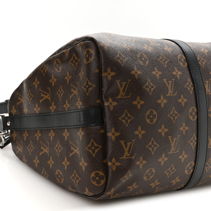Louis Vuitton Monogram Macassar Keepall Bandouliere 45 8 of 9
