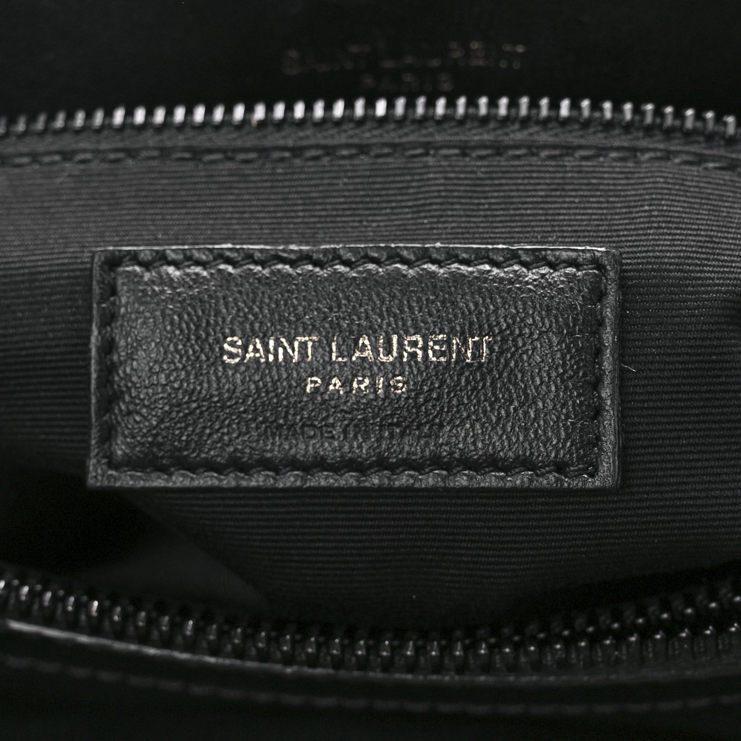 Calfskin Y Quilted Monogram Monochrome Medium Loulou Chain Satchel Black