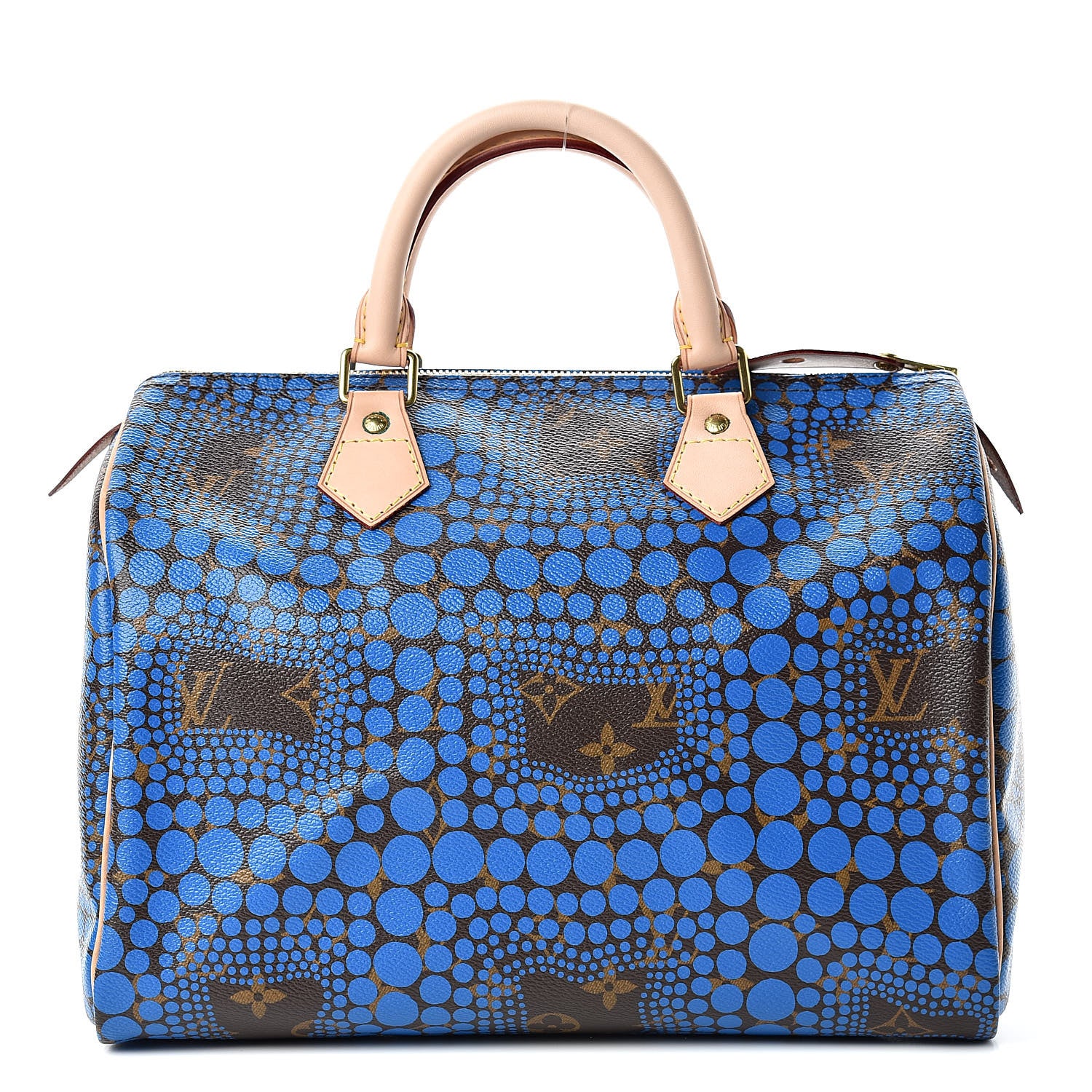Louis Vuitton Monogram Kusama Town Speedy 30 Blue 1 of 14