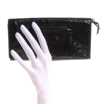 Balenciaga Chevre Money Wallet Black 2 of 8