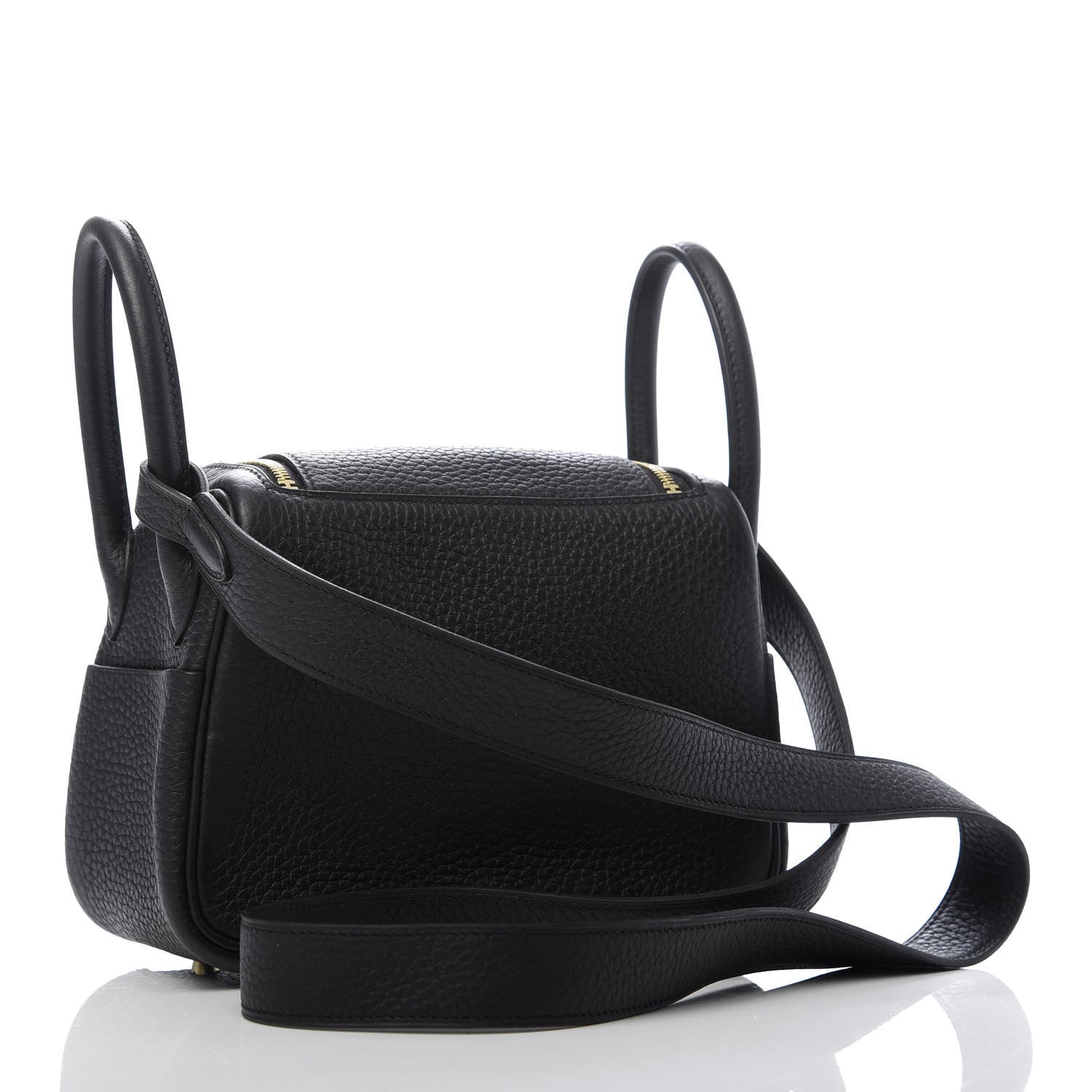 Hermes Taurillon Clemence Mini Lindy 20 Black 3 of 9