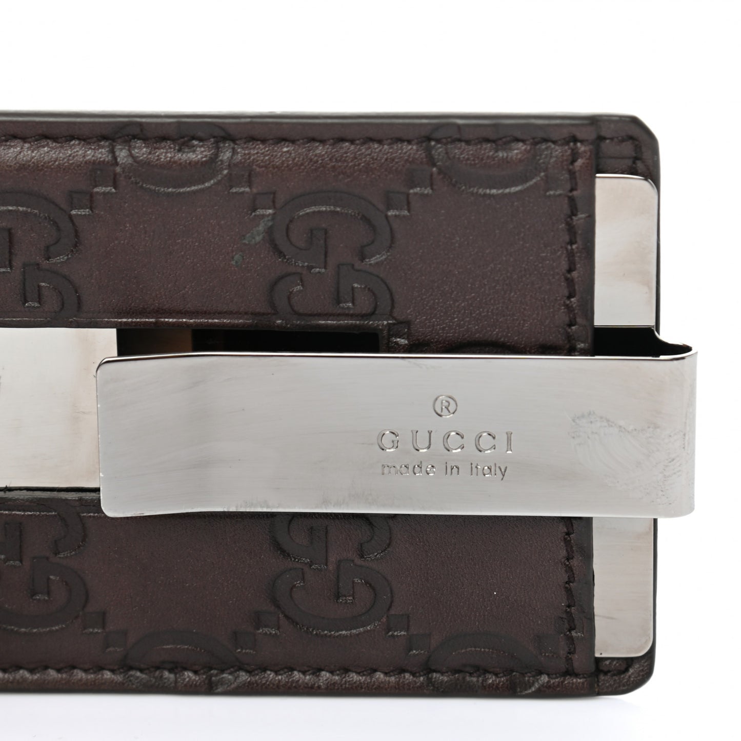 Guccissima Money Clip Chocolate