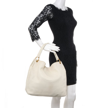 Prada Vitello Daino Sacca Hobo Bianco 2 of 9