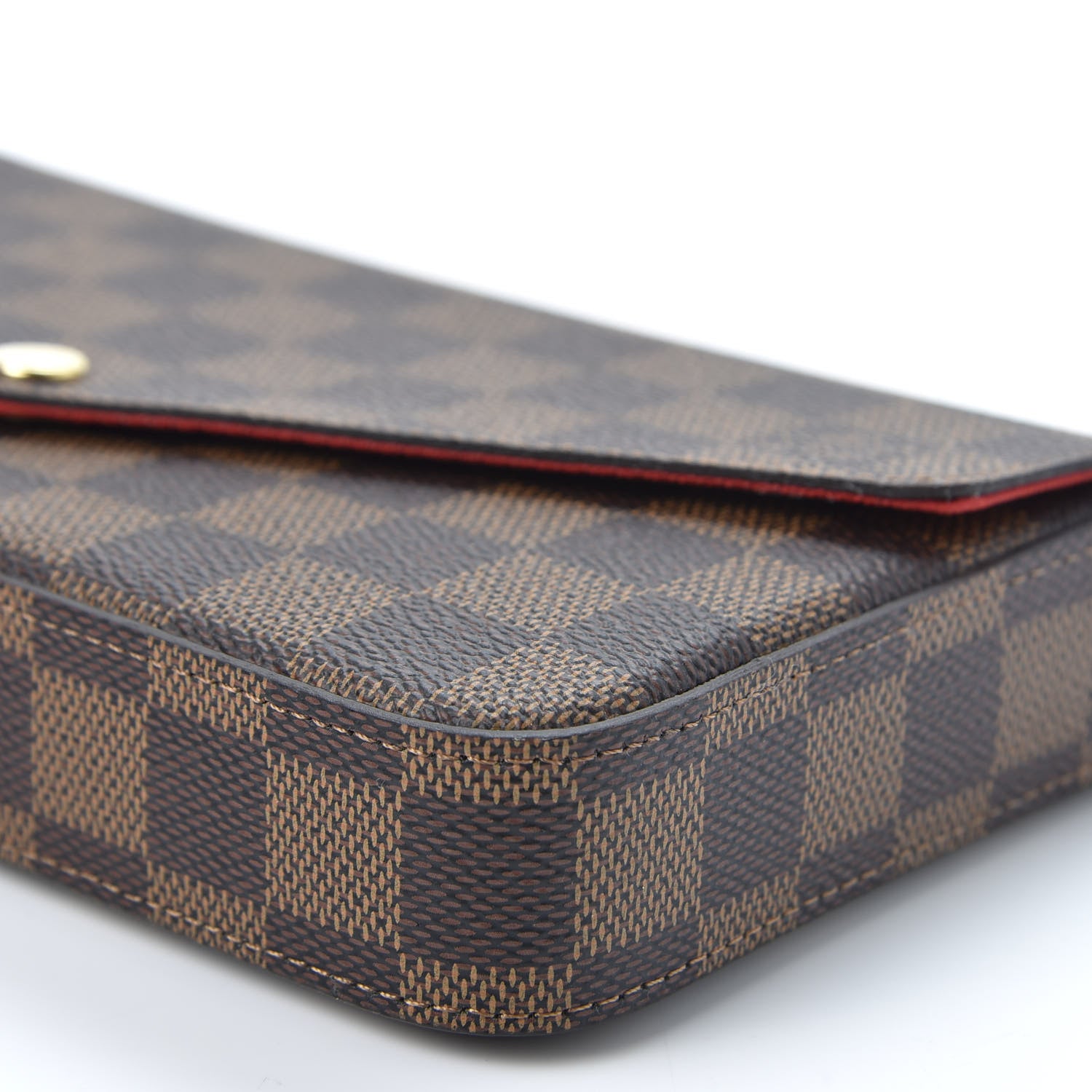 Louis Vuitton Damier Ebene Pochette Felicie Chain Wallet 6 of 10