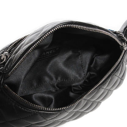 Chanel Lambskin Quilted Banane Waist Bag Black 5 of 8