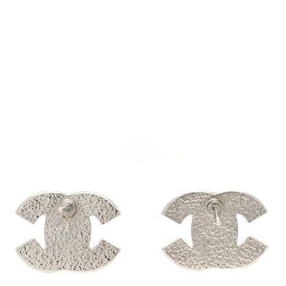 Chanel Crystal Mini Timeless CC Earrings Silver 4 of 5