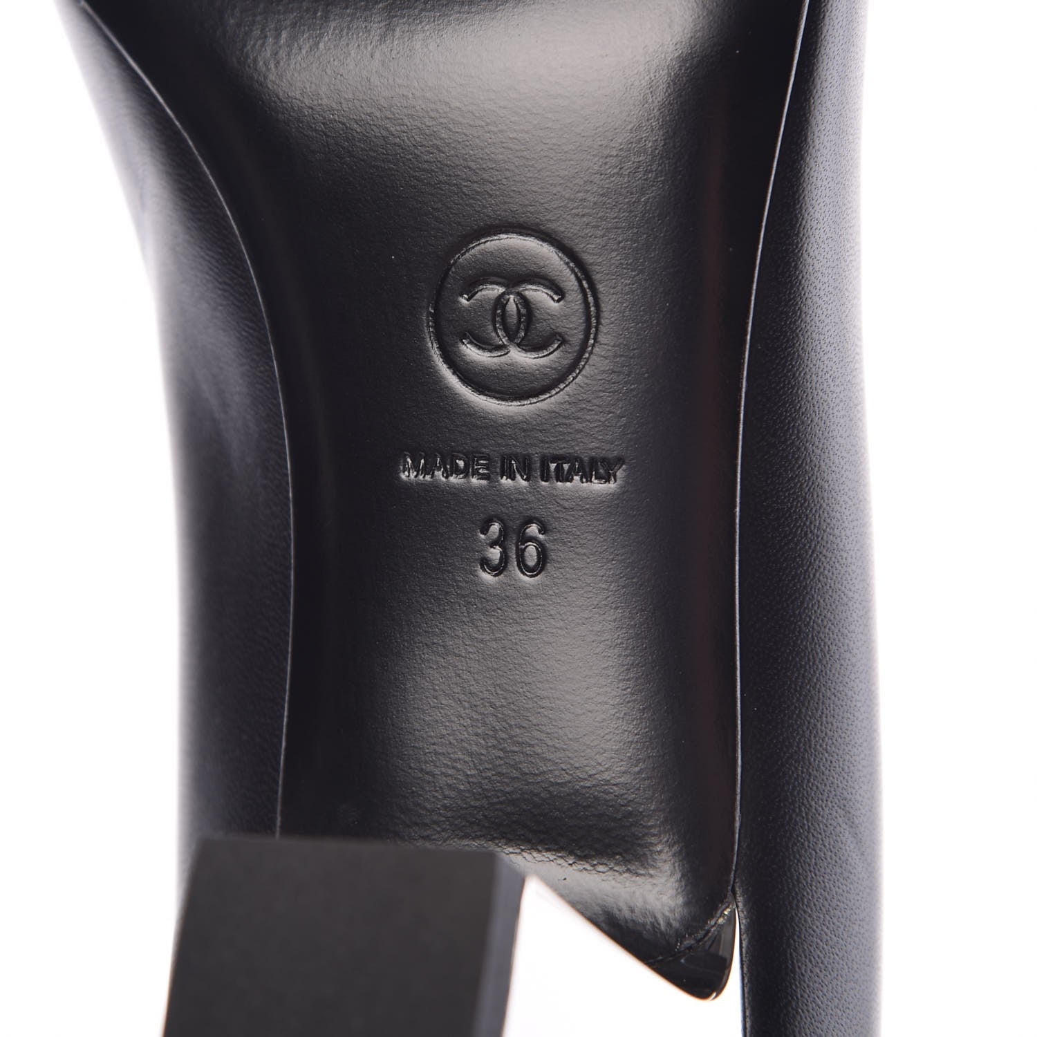 Chanel Lambskin Grosgrain CC Pumps 36 Black 6 of 9