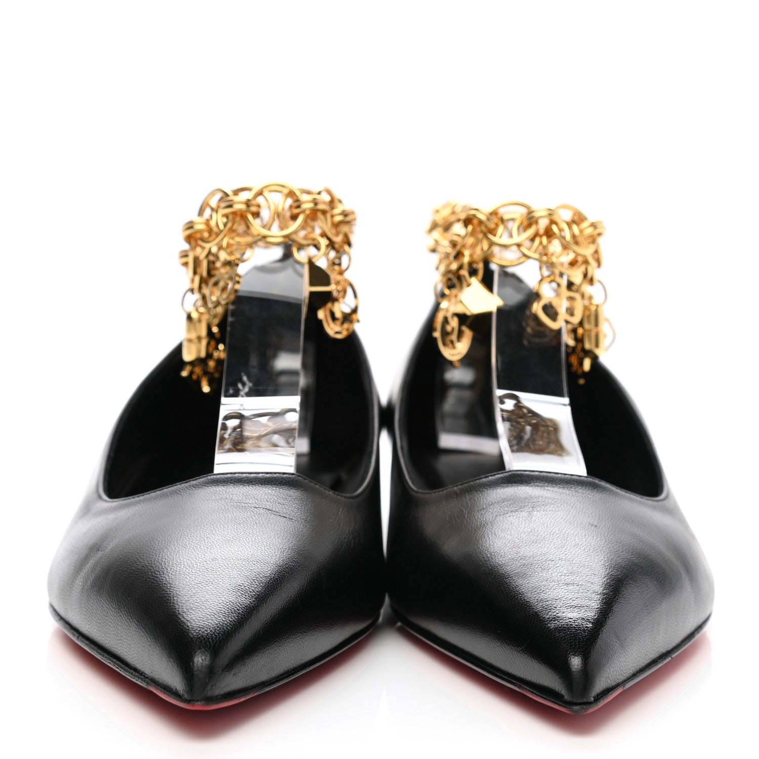 Christian Louboutin Kid Gourmi Ballerina Flats 39 Black Gold 2 of 8