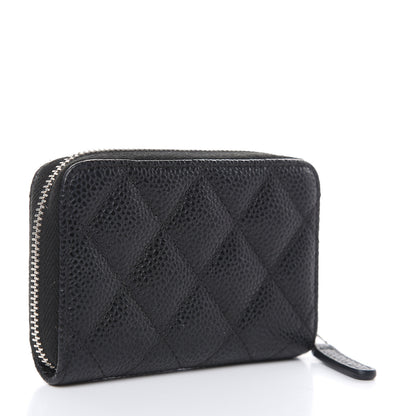 Chanel Caviar Quilted Zip Coin Purse Black 3 of 8