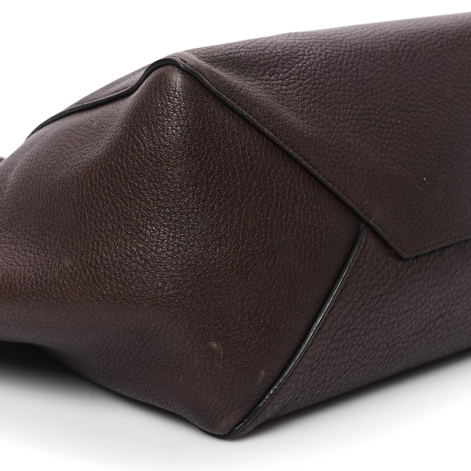 Celine Soft Grained Calfskin Small Belt Cabas Phantom Brown 8 of 11