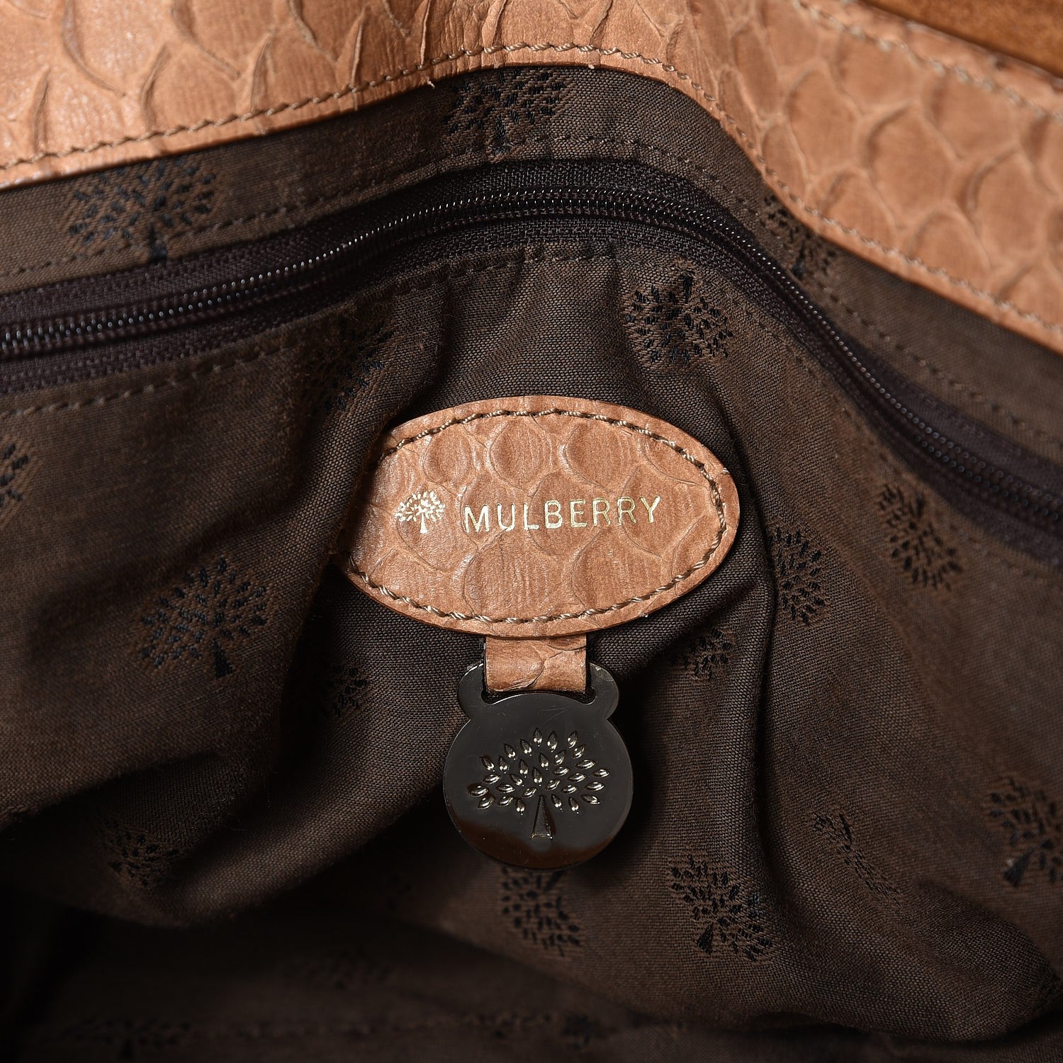 Mulberry Silky Snake Print Oversized Alexa Deer Brown 7 of 15