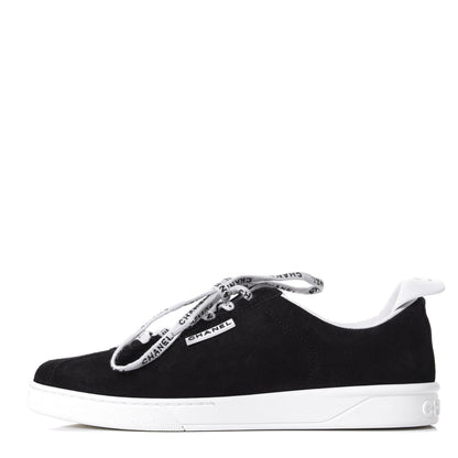 Chanel Suede CC Sneakers 40 Black 1 of 11