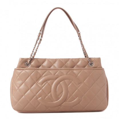Chanel Caviar Quilted Timeless CC Soft Tote Beige 1 of 9