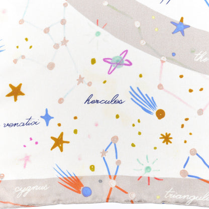 Chanel Silk Constellations CC Square Scarf Beige Multicolor 4 of 5