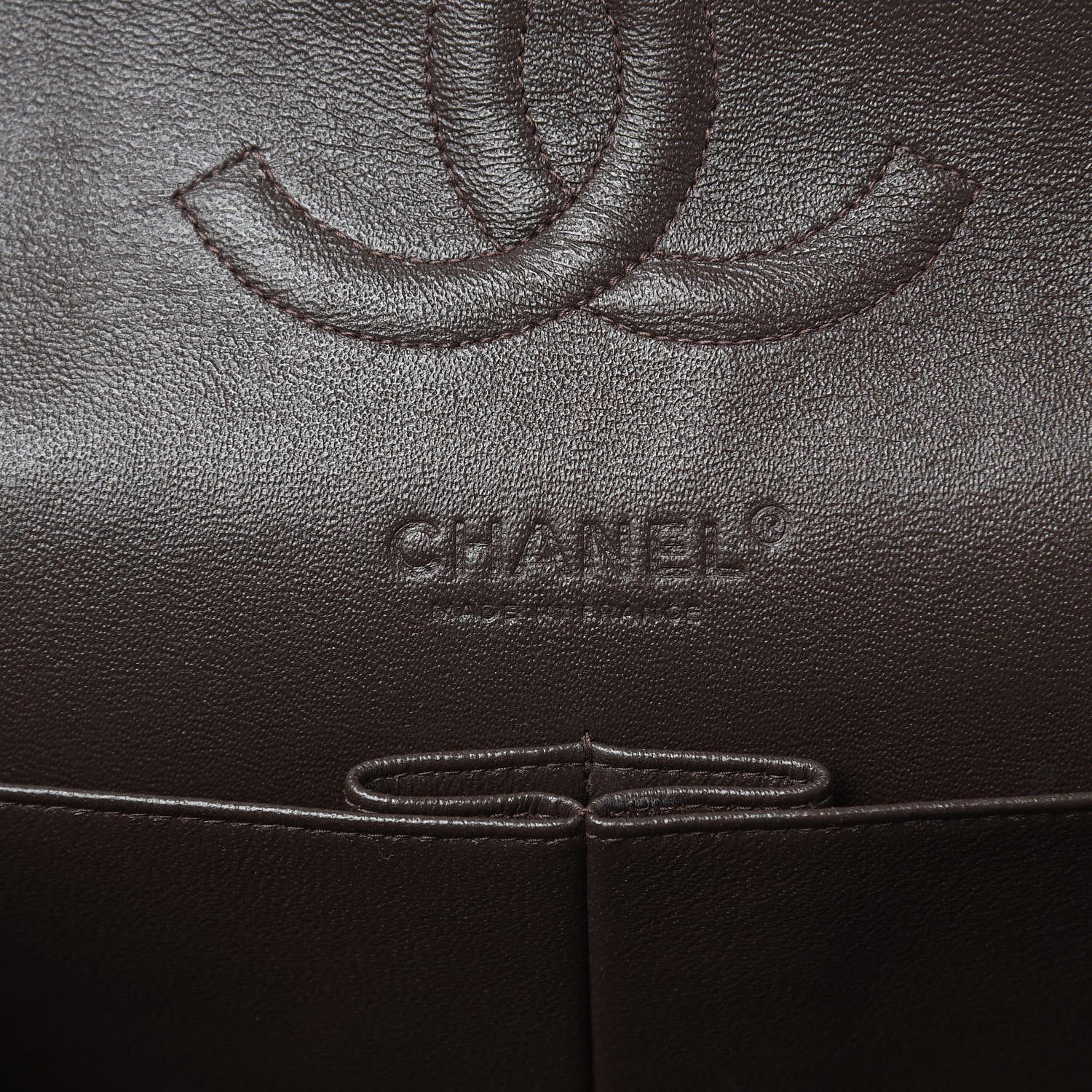 Chanel Tweed Quilted Medium Double Flap White Brown 6 of 10