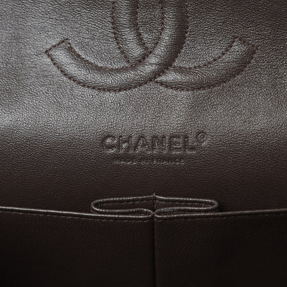 Chanel Tweed Quilted Medium Double Flap White Brown 6 of 10