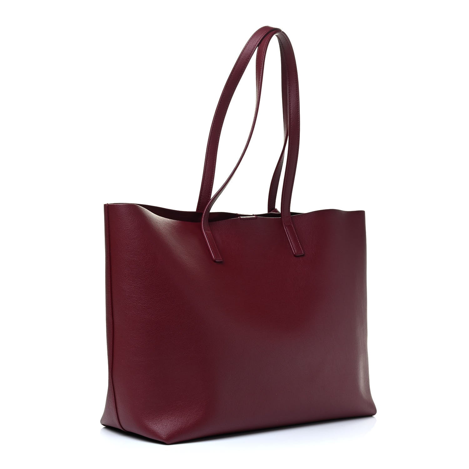 Saint Laurent Calfskin Large Shopping Tote Bordeaux 2 of 4