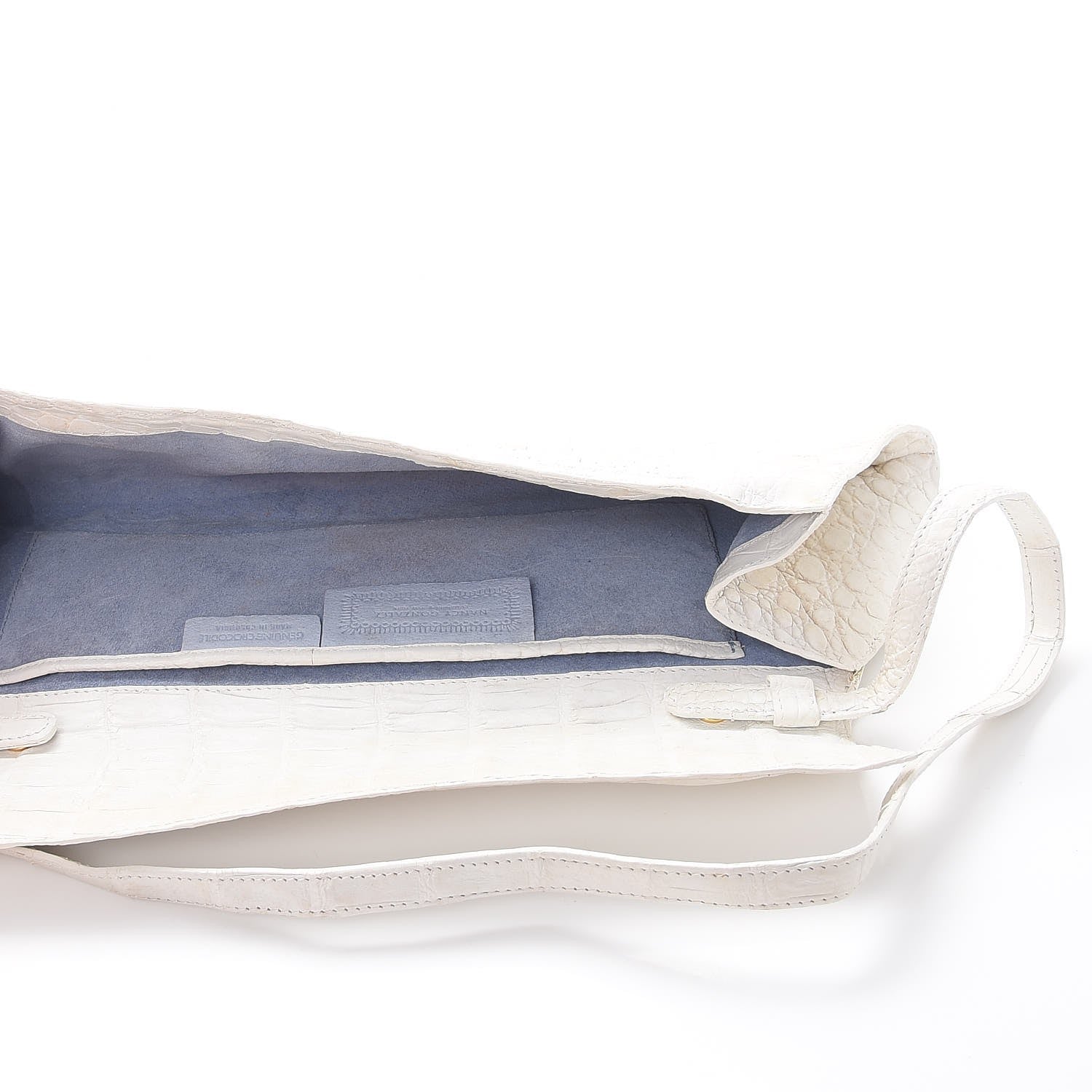 Nancy Gonzalez Crocodile Clutch White 6 of 9