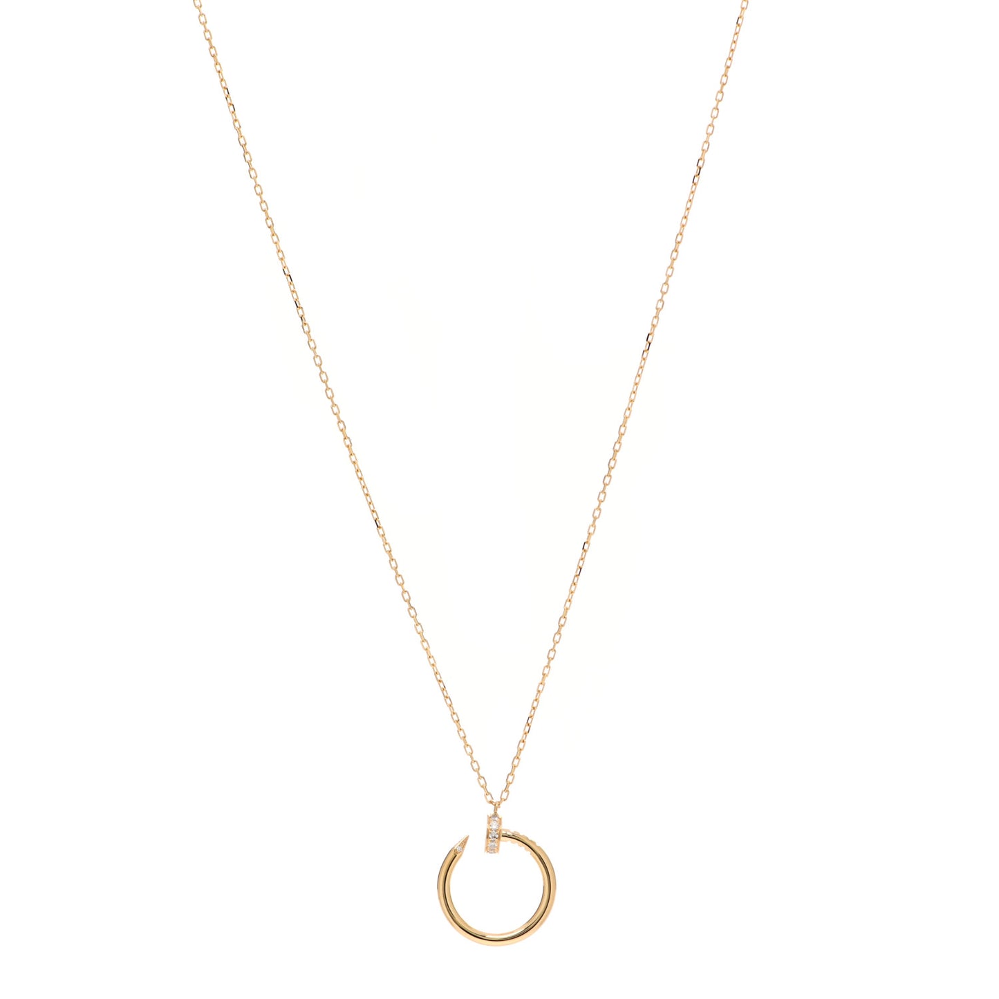 18K Yellow Gold Diamond Juste Un Clou Pendant Necklace
