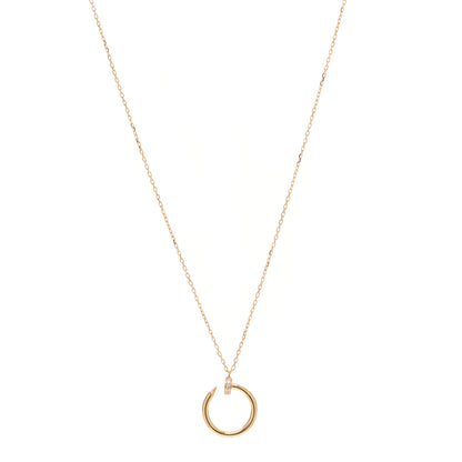 Cartier 18K Yellow Gold Diamond Juste Un Clou Pendant Necklace 1 of 6