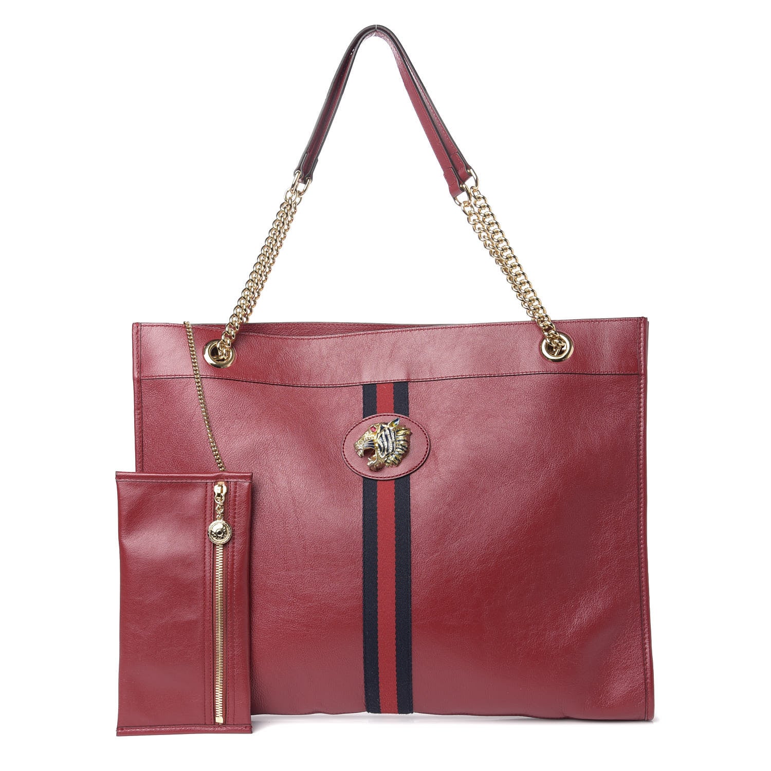 Gucci Calfskin Large Rajah Chain Tote Romantic Cherry 1 of 13