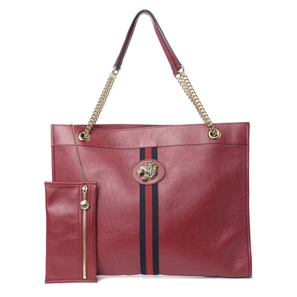 Gucci Calfskin Large Rajah Chain Tote Romantic Cherry 1 of 13