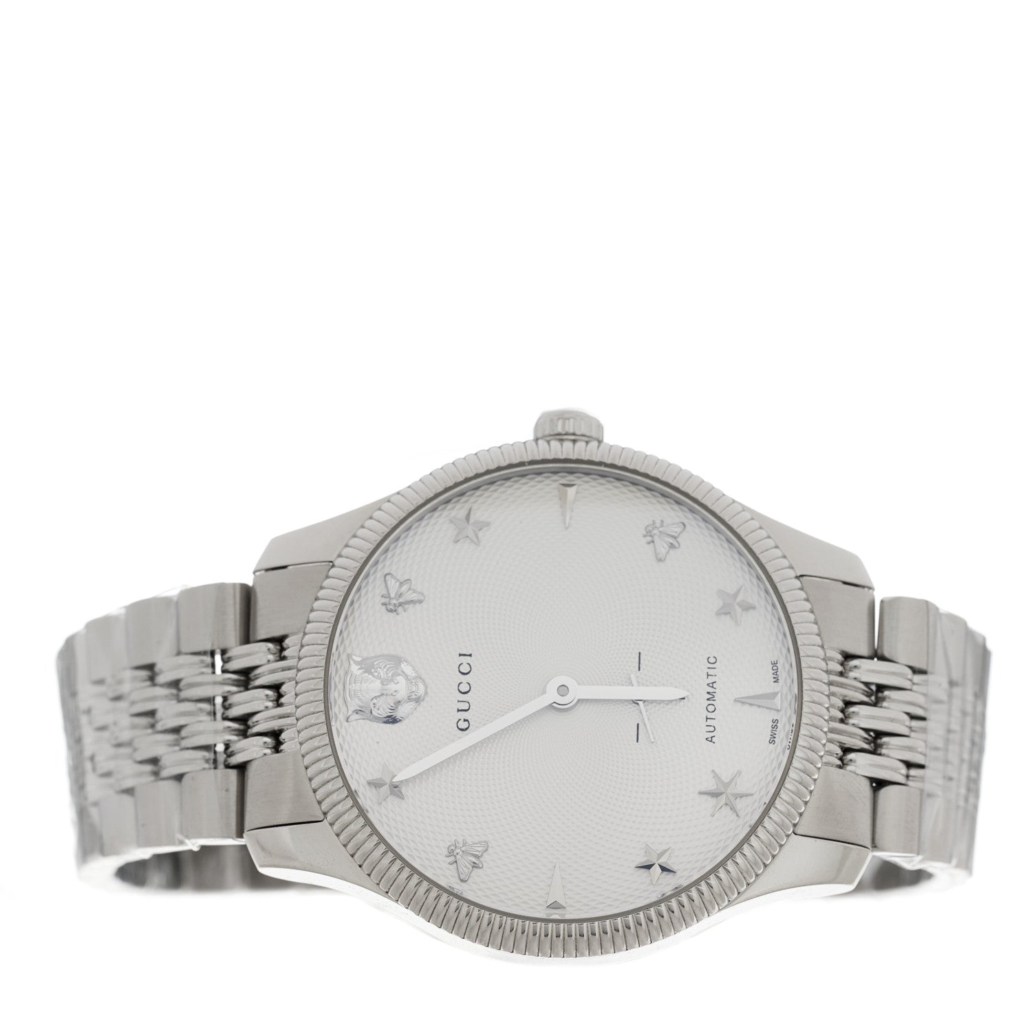 Gucci Stainless Steel 40mm G-Timeless Charm Automatic Watch 2 of 4