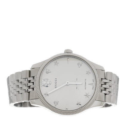 Gucci Stainless Steel 40mm G-Timeless Charm Automatic Watch 2 of 4