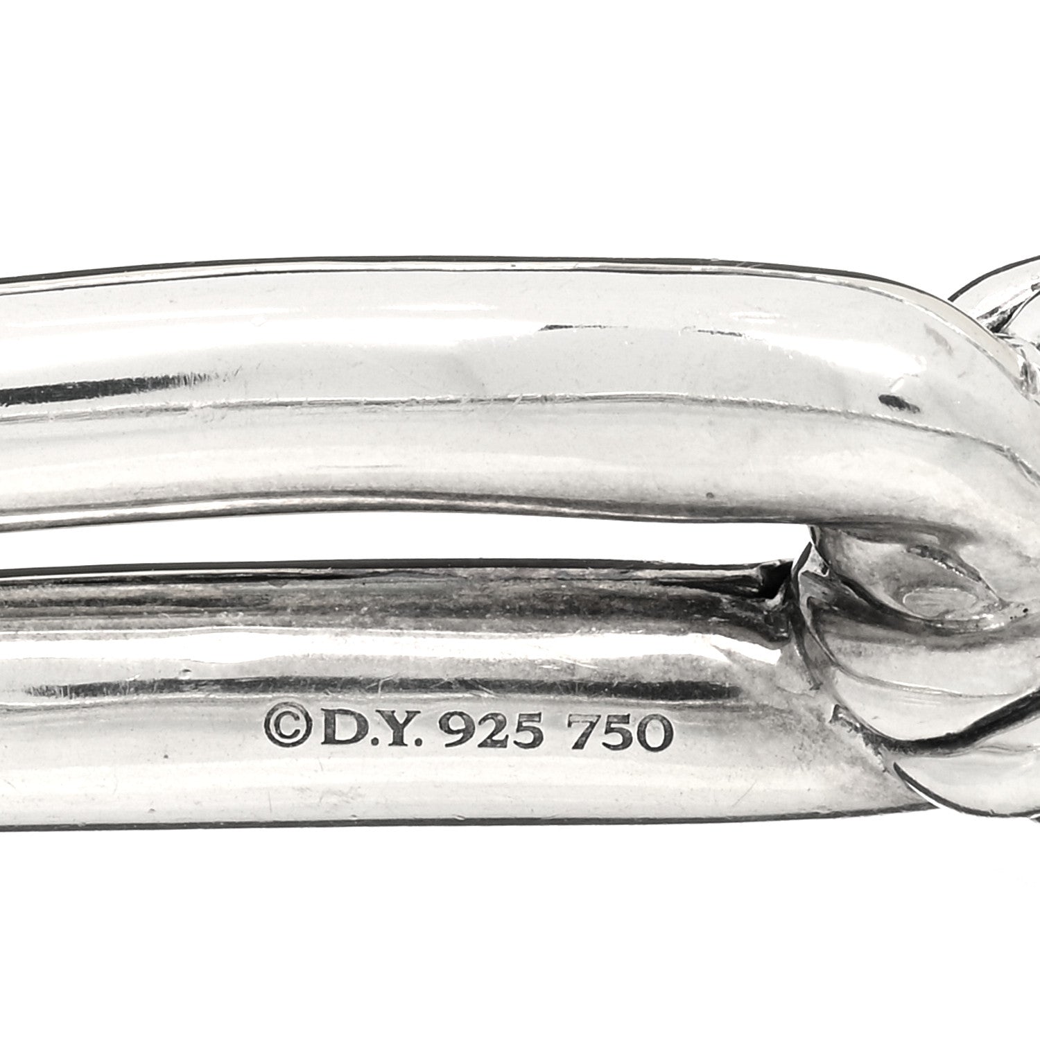 David Yurman Sterling Silver 18K Yellow Gold Single Loop Labyrinth Bracelet 4 of 4