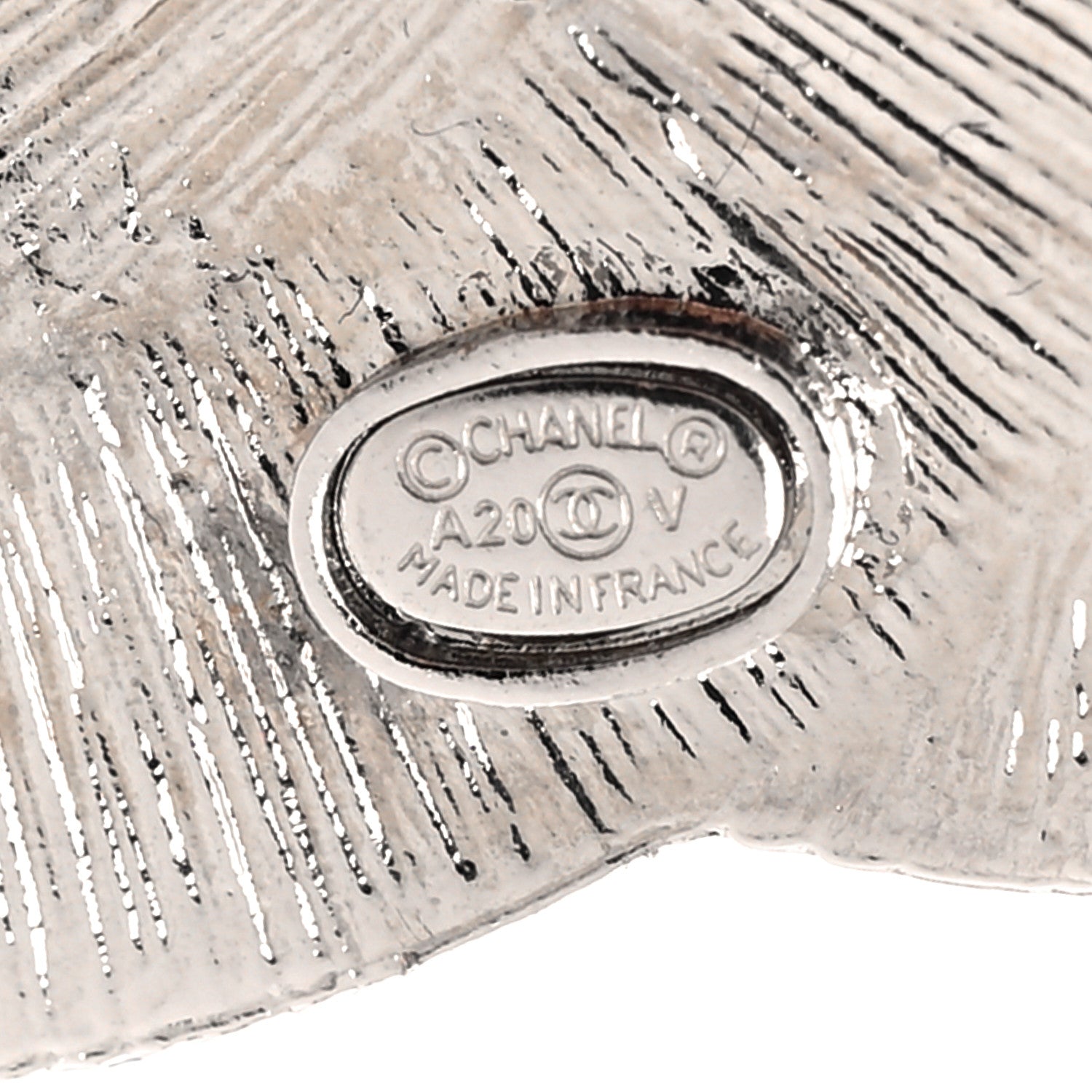 Chanel Baguette Crystal CC Brooch Silver 3 of 3