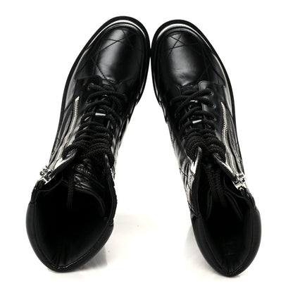 Christian Dior Calfskin Cannage D-Leader Ankle Boots 37.5 Black 2 of 9