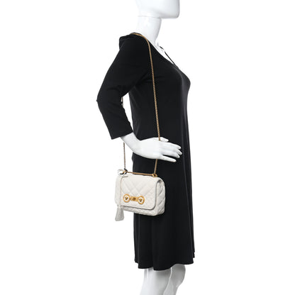 Versace Nappa Quilted Icon Shoulder Bag White 2 of 11